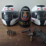 ROCAM de Birigui prendeu indivíduo com revólver, munição, droga e pés de maconha