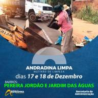 Andradina Limpa vai chegar ao Pereira Jordão e Jardim das Águas