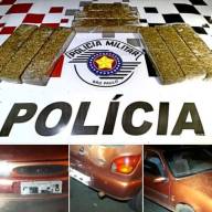 Força Tática prendeu 02 moradores de Fernandópolis com 09 de tijolos de maconha na Rondon em Castilho