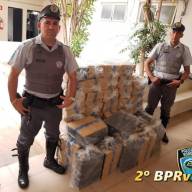 Polícia Militar Rodoviária de Andradina prende 02 traficantes transportando grande quantidade de maconha na SP 563