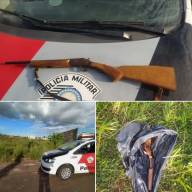 Polícia Militar de Andradina localiza espingarda no bairro Set Jardim