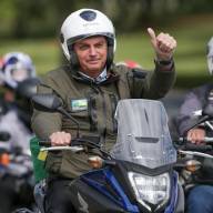 Presidente Jair Bolsonaro participa de motociata em Dracena, Andradina e Pereira Barreto