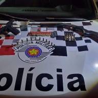 Polícia Militar de Castilho em ação prendeu 02 moradores com pistola, espingarda e munições