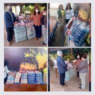 Primeira dama de Castilho entrega alimentos e cobertores ao Asilo Betel