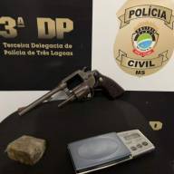 Foragido é preso por tráfico e posse de arma pela Polícia Civil de Três Lagoas