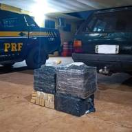 Polícia Rodoviária Federal apreendeu cerca de 100 Kg de maconha com um casal em Água Clara