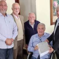 GRANDE ORIENTE DE SÃO PAULO Comitiva faz visita ao Grão-Mestre de Honra Kamel Aref Saab