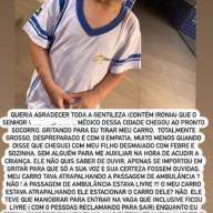 Mãe posta em rede social a falta de empatia e grosseria do médico e político de Andradina