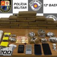 12° BAEP de Araçatuba prende traficante com 18 tijolos de maconha, alvo de combate ao crime rodovia Marechal Rondon