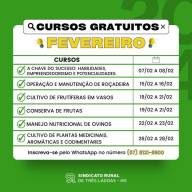 Sindicato Rural de Três Lagoas promove cursos gratuitos