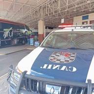 Fiscalização da Polícia Militar na Rodoviária de Três Lagoas com Canil