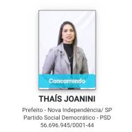 Ministério Público pede impugnação de candidatura de Thaís Joanini em Nova Independência