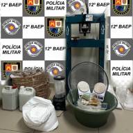 12º BAEP fecha refinaria de drogas em Araçatuba, alvo de combate ao crime zona rural do município