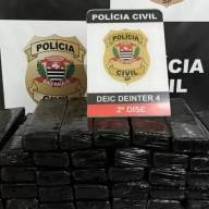 DEIC e GOE de Bauru faz operação em Iacanga: Perseguição, Tiros e 37 Tijolos de Maconha Apreendidos