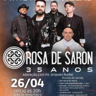 Evento da igreja matriz: Mirandópolis recebe show da banda Rosa de Saron no dia 26 de abril