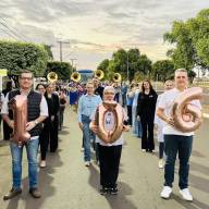 Banda Marcial Cristo Redentor de TL se apresenta na alvorada festiva do Hospital Auxiliadora em comemoração aos 106 anos da instituição
