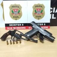 POLÍCIA CIVIL APREENDE ARMA DE FOGO E PRENDE HOMEM EM FLAGRANTE EM DRACENA