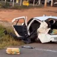 Polícia Rodoviária Federal de Água Clara apreende droga após capotamento de veículo na BR 262