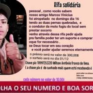 Jovem atropelado em Andradina tem as duas pernas quebradas; família organiza rifa solidária