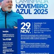 CAMINHADA NOVEMBRO AZUL 2025  EM ÁGUA CLARA