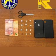 Polícia Militar de Andradina prende homem por tráfico de drogas na rua Rua Shigueo Abe