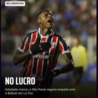 Arboleda marca, e São Paulo segura empate com o Bolívar em La Paz