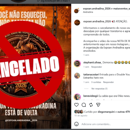 Expoan Andradina 2026: cancelamento gera cobranças por explicações