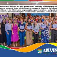 POLÍCIA CIVIL DE SELVÍRIA FAZ PALESTRA DO AGOSTO LILÁS NO CRAS DO MUNICÍPIO 