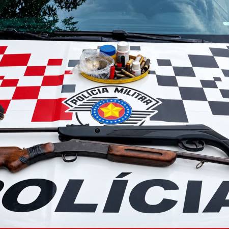 Polícia Militar prende homem após agredir a companheira e posse ilegal de arma de fogo em Mirandópolis (SP) 