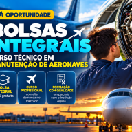 Prefeitura de Buritama divulga oportunidade de 10 bolsas integrais para curso técnico em Manutenção de Aeronaves