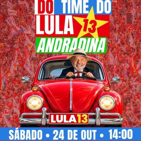 PT de Andradina organiza carreata em apoio ao Presidente Lula neste sábado à tarde 
