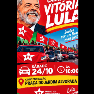 PT de Três Lagoas organiza carreata em apoio ao Presidente Lula neste sábado à tarde