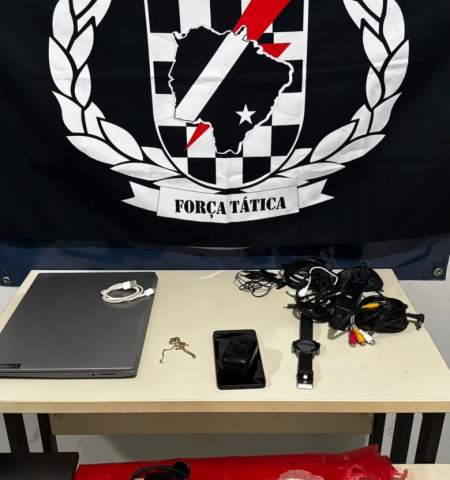 Força Tática de Três Lagoas realiza a prisão de autor de receptação e recupera vários objetos furtados