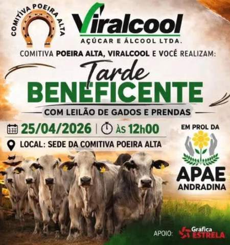 Comitiva Poeira Alta e Viralcool promovem tarde beneficente em prol da APAE de Andradina