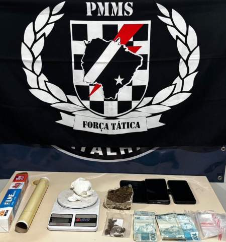 PMs do 2º BPM de Três Lagoas durante a Operação Approximatus realizaram a prisão de um autor de tráfico de drogas