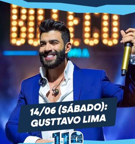 Em Três Lagoas sábado tem Show de Gusttavo Lima na Expotrês com entrada franca