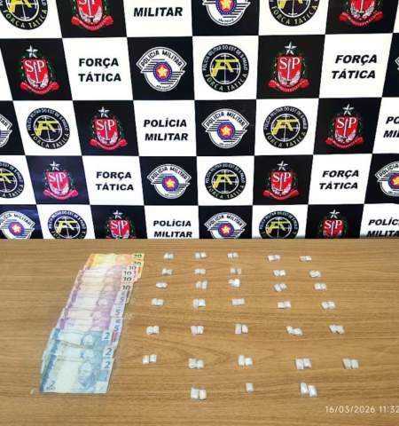 2° BPM DE ARAÇATUBA PRENDE HOMEM POR TRÁFICO DE DROGAS