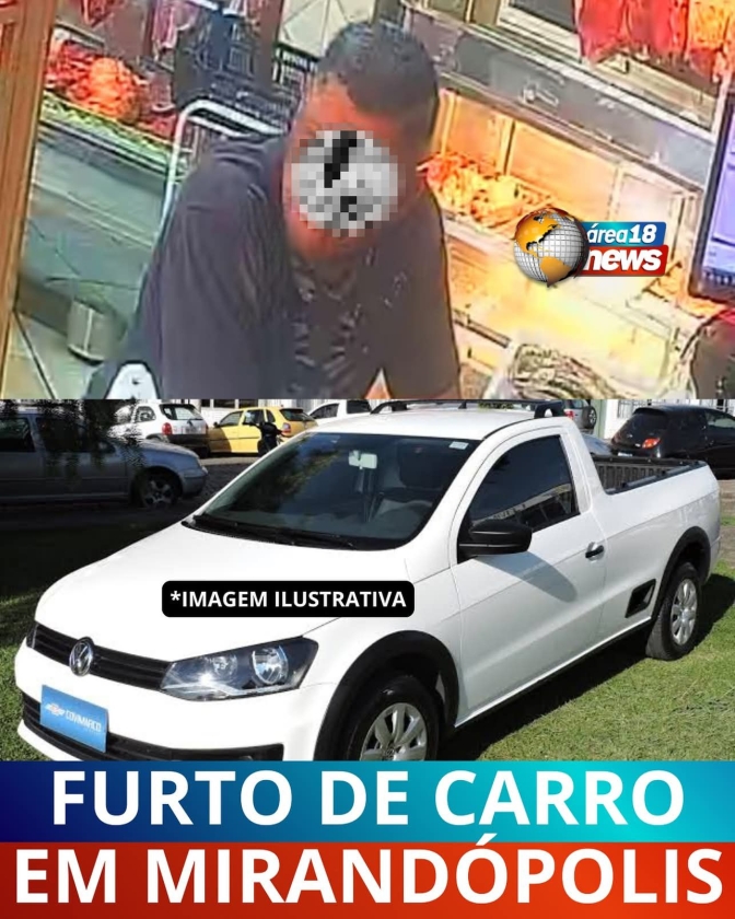 Polícia Civil de Mirandópolis investiga furto de veículo na área central