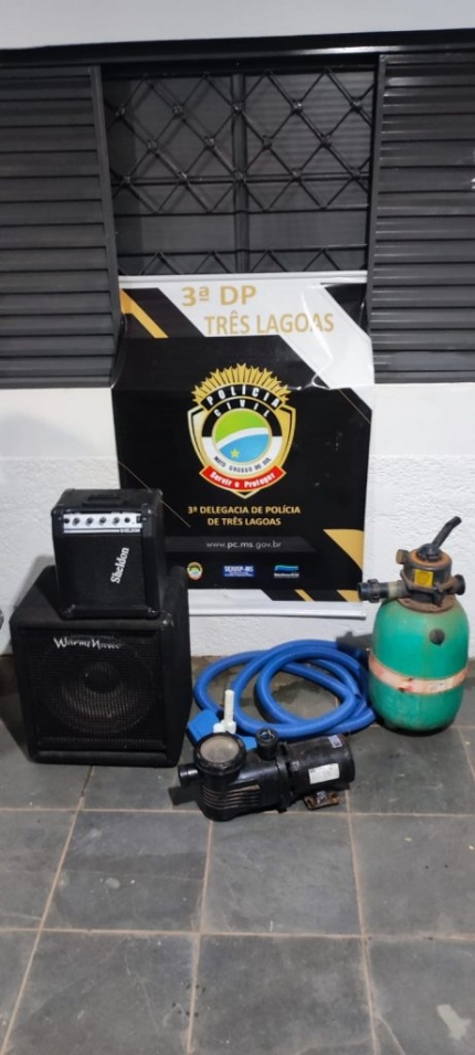 Policiais Civis de Três Lagoas recuperam produtos furtados e prendem o Larápio em diligências pelo bairro Guanabara