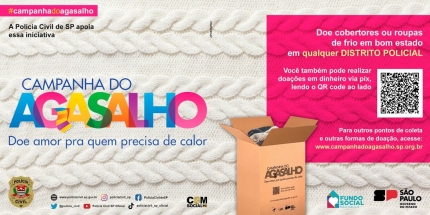 POLÍCIA CIVIL APOIA CAMPANHA DO AGASALHO DE 2023. Doe Amor pra quem precisa de calor !