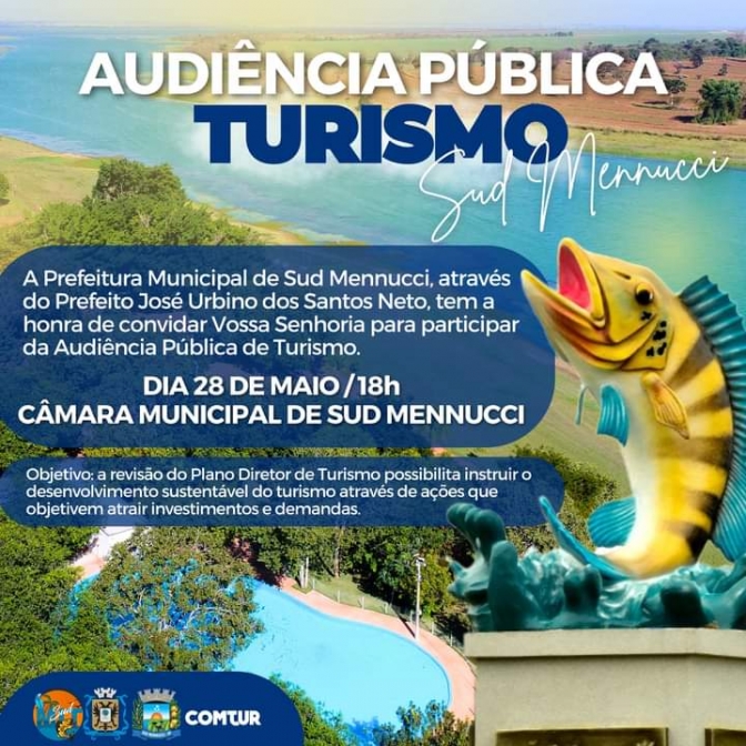 AUDIÊNCIA PÚBLICA DE TURISMO EM SUD MENNUCCI