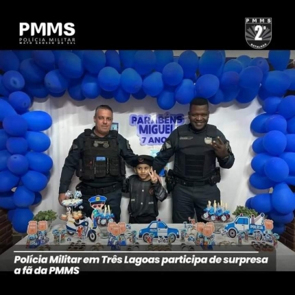 POLICIA MILITAR DE MS ATENDE PEDIDO DE FÃ MIRIM DE TRÊS LAGOAS MS