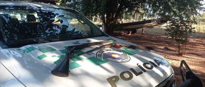 Batalhão da Polícia Ambiental faz aniversário e realiza operação com apreensão de armas de fogo em Lavínia
