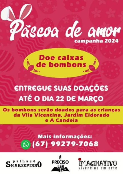 EM TRÊS LAGOAS PÁSCOA COM AMOR