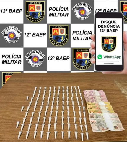 BAEP de Araçatuba não para e prendeu morador em um bar com cocaína, alvo de combate ao crime bairro Rosele