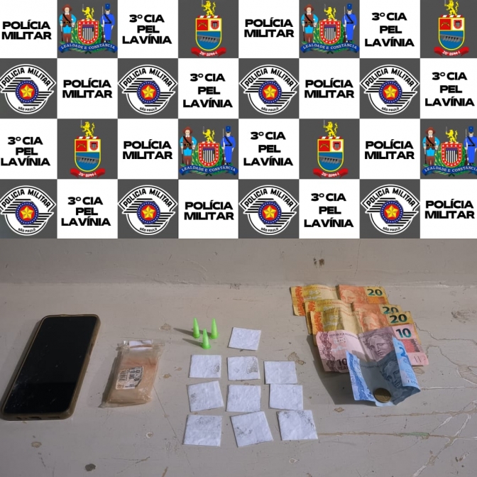 EM APOIO A POLÍCIA CIVIL, POLICIAIS MILITARES PRENDEM HOMEM POR TRÁFICO EM LAVÍNIA