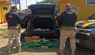 Polícia Rodoviária Federal apreende 218 Kg de maconha e recupera veículo na BR 158 em Três Lagoas