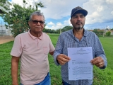 Em Andradina vereador Rodarte faz solicitação da construção de um vestiário para o Campo do Bairro Benfica