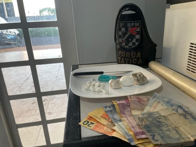 Força Tática de Três Lagoas prende casal por tráfico de drogas na Vila São João
