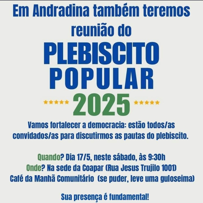 População de Andradina se organiza para plebiscito popular em meio a insatisfação com a gestão municipal